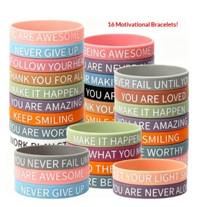 Colorful Motivational Silicone Bracelets