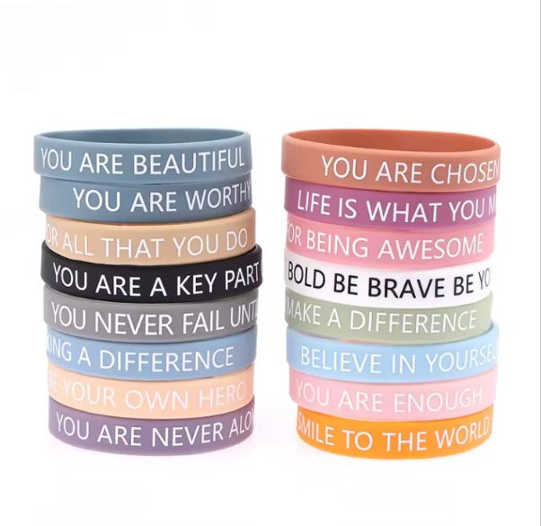Colorful Motivational Silicone Bracelets