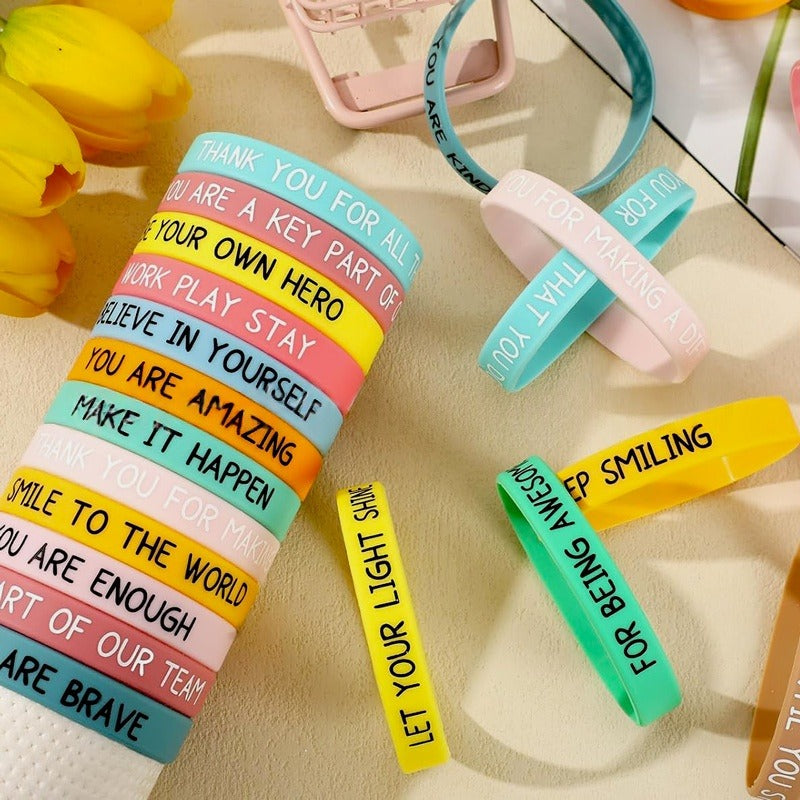 Colorful Motivational Silicone Bracelets