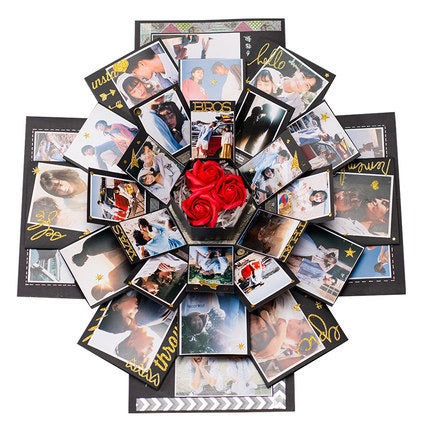Hexagonal DIY Pop-up Photo Album Gift Box