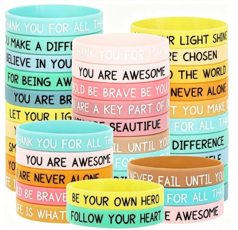 Colorful Motivational Silicone Bracelets
