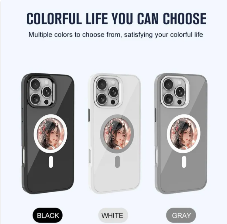 Magnetic HD Projection Screen TPU Phone Case with NFC Ink for iPhone 13-16 Series
